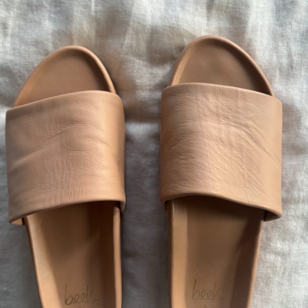 Beek Albatross Leather Platform Sandal, Size 9, Color: Beach